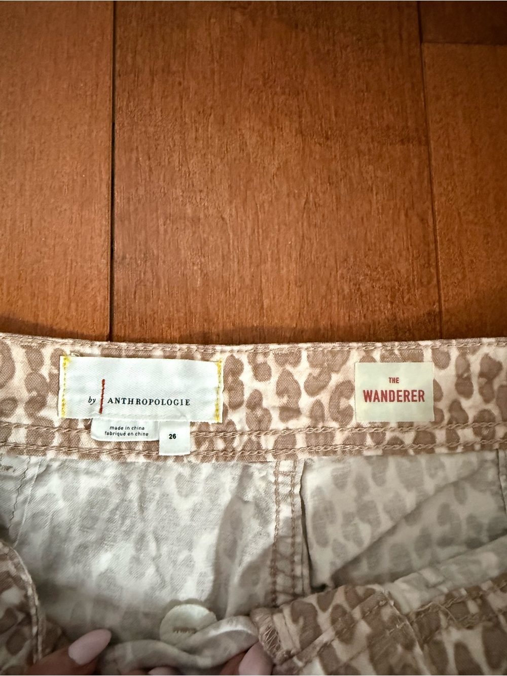 Anthropologie Neutral The Wanderer Leopard-Print Straight-Leg Pants sz 26 - Picture 4 of 6